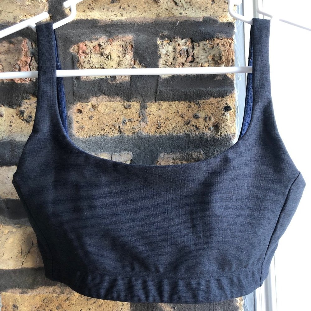 Outdoor Voices Double-Time Bra, XS, Charcoal